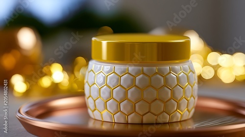 Honey Inspired Cosmetic Jar Mockup / ハチミツをイメージした化粧品ジャー