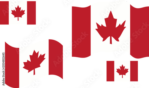 Photography canada flag with flags