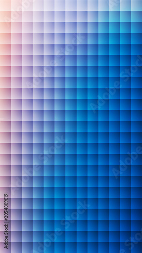 An abstract digital graphic featuring a continuous mosaic square grid pattern overlaying a smooth and modern gradient background.