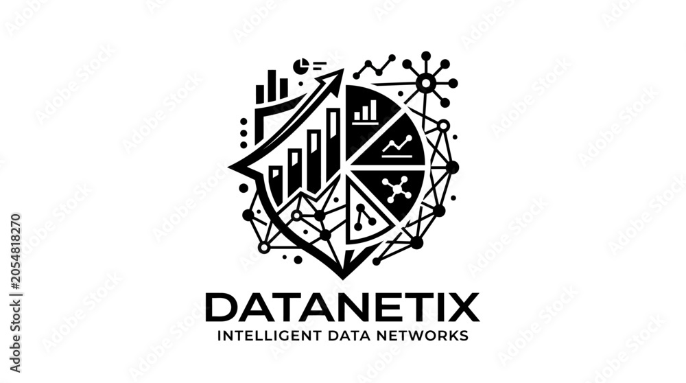 Fototapeta premium data-based company logo or icon