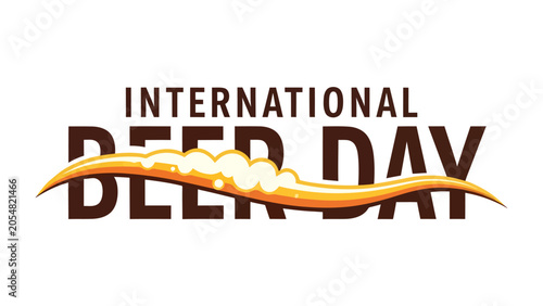 Fotografie International Beer Day: Celebrate with a frothy pint of golden lager, representi