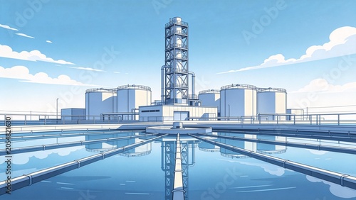 Industrial water treatment facility
