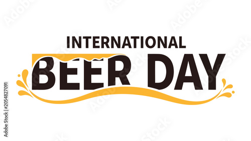 Canvastavla International Beer Day Graphic: A bold graphic design celebrating International Beer Day, featuring stylized text and a frothy beer element