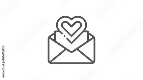 Open envelope with floating hearts emerging from it.