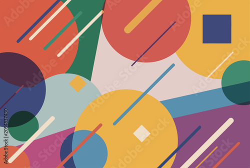 Dynamic abstract shapes pattern designed for engaging digital content projects