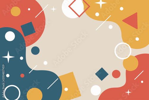 Creative colorful shapes background ideal for banners posters and presentations
