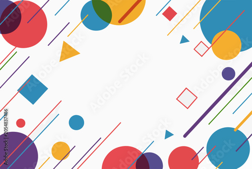 Vibrant abstract shapes design perfect for creative educational and kids projects