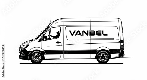 white delivery van
