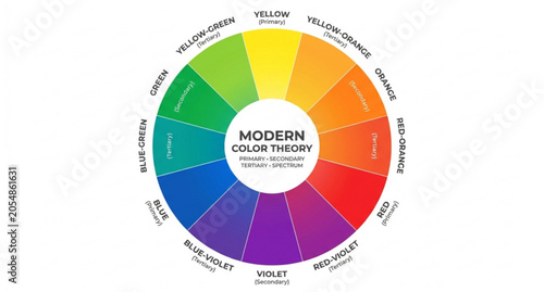 Rainbow color wheel set with vibrant circular spectrum palette