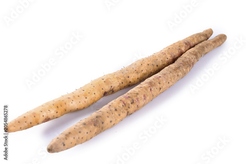 Canvas-taulu Fresh Yam Sticks - Natural Root Vegetable Isolated