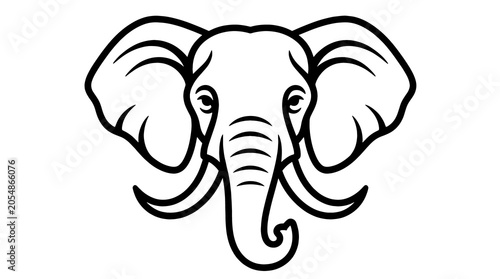 Photography elephant head illustration