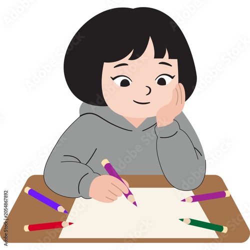 Drawing activity Illustration