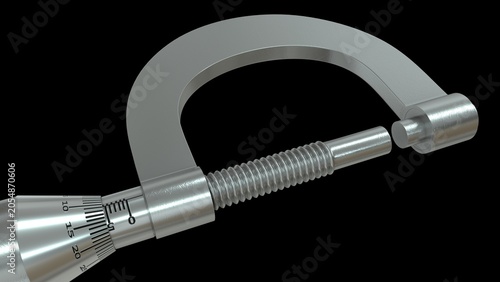 Obraz na płótnie A screw gauge (or micrometer screw gauge) is a precision instrument used to measure extremely small dimensions, such as the thickness of thin sheets or the diameter of wires, with high accuracy