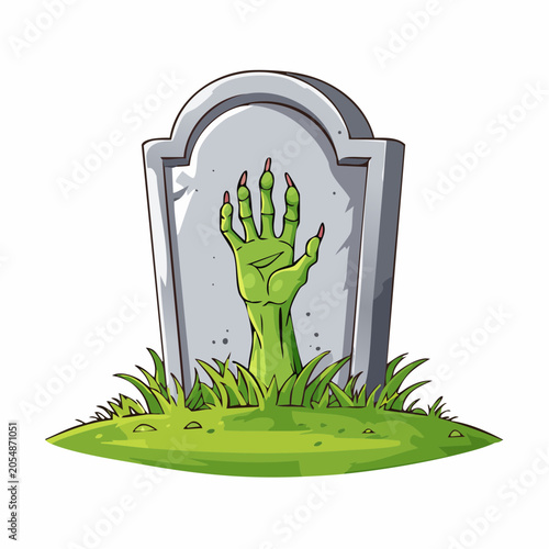 Zombie Hand Emerging from Grave