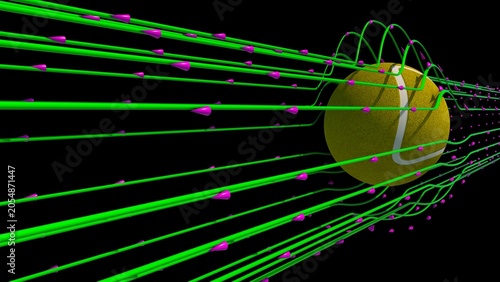 Foto Ball air friction, known as aerodynamic drag, is a force that opposes the motion of a ball traveling through the air