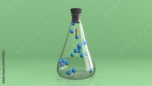 Foto An ideal gas is a theoretical gas composed of randomly moving point particles that interact only through elastic collisions