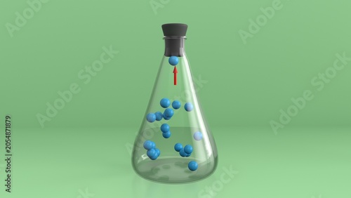 Valokuva An ideal gas is a theoretical gas composed of randomly moving point particles that interact only through elastic collisions