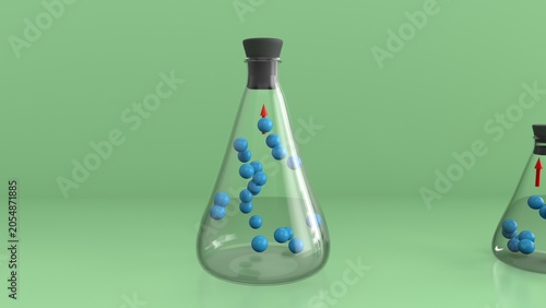 Vászonkép An ideal gas is a theoretical gas composed of randomly moving point particles that interact only through elastic collisions