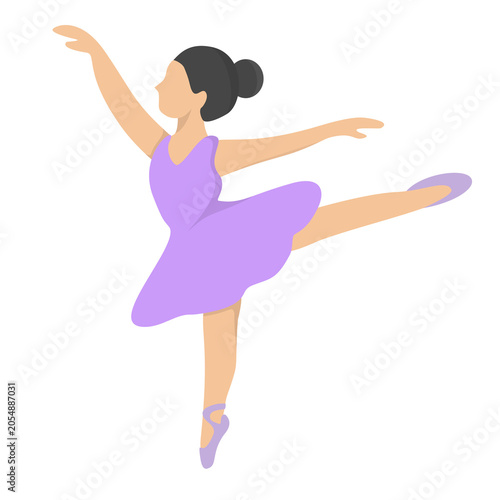 Ballerina performing a graceful dance illustration