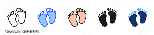 Fotografia Foot Icon Collection With Multiple Styles