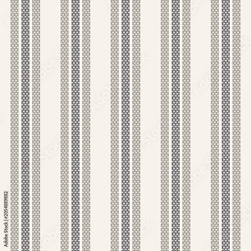 Vertical Ticking Stripes Beige Colors Seamless Vector Pattern Background. EPS 10
