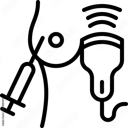 Photos Breast biopsy thin line icon