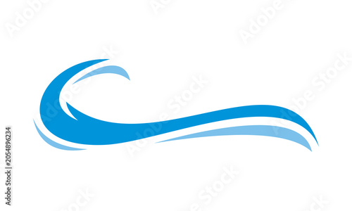 blue water wave logo