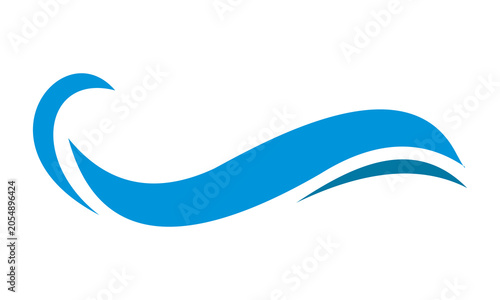 blue water wave vector logo