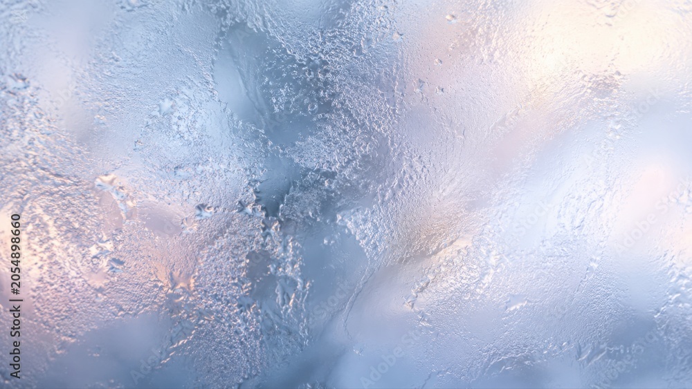 Fototapeta premium Winter morning frost on glass