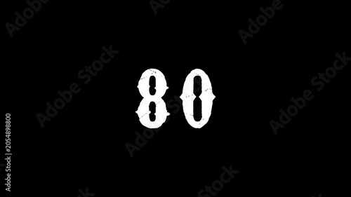 original digit counter. Digit counter from 0 to 80	
