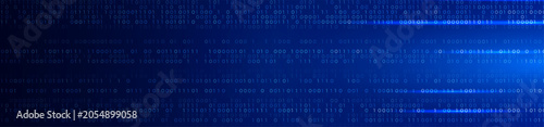 1 0 Binary Code, Abstract Matrix Blue Background for Computer Data Digital Technology, Cybersecurity, SaaS, Software Cyber Tech Pattern. Information Network Texture Programming BG. Vector Backdrop