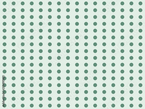 Soft green dots dot a pale background. Pattern repeats evenly across the frame. Clean, minimalist design suits many uses. Ideal for textiles, packaging, or digital backgrounds
