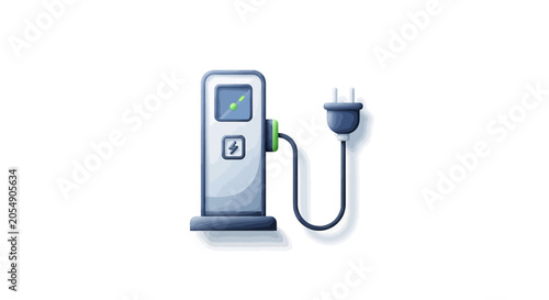 Fotografija Electric vehicle charging station plug.