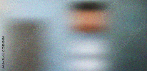 Serene abstract blend of light blues, soft whites, and warm earthy tones with a subtle grainy texture