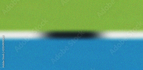 Serene green and calm blue horizontal fields divided by a soft white and dark blurred line with grainy texture