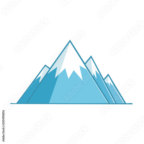 Cartoon mountain range vector illustration