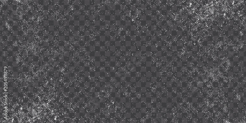 Vintage film filter overlay with dust and scratches. Grunge vector texture for retro photo effects, video overlays, or distressed design elements. Transparent background for easy layering.