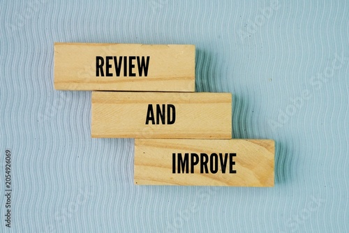 Принти на полотні Stick with the words Review and Improve