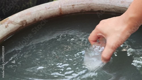 Adding alum to water for removes the suspended clay particles from water.