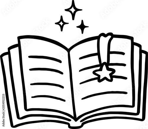 open book with a bookmark