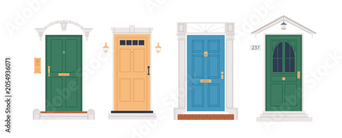 Tablou pe pânză Classic front doors set