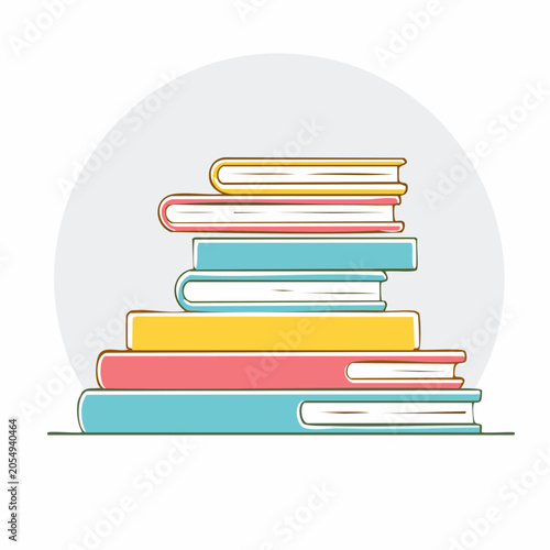 Stack of Colorful Books