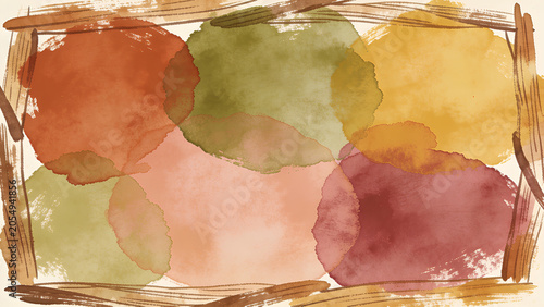 Abstract artistic background with warm earthy brush strokes and texture