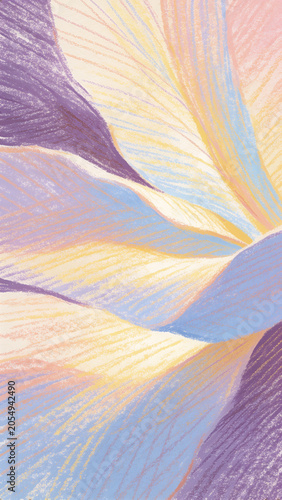 Abstract colorful oil pastel crayon background with textured diagonal lines