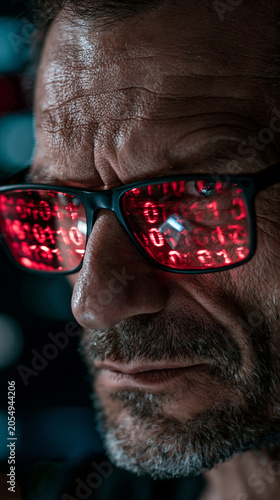 Hacker's Gaze: A determined...