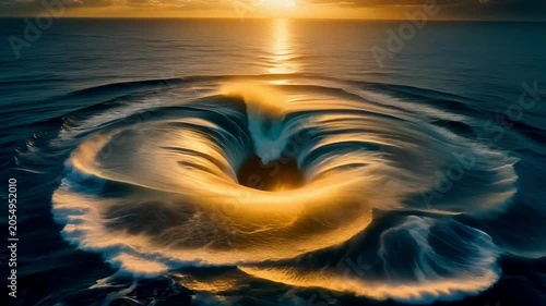 The Zenith of Power Featuring Shimmering Water Ripples and Radiant Maelstrom Depth