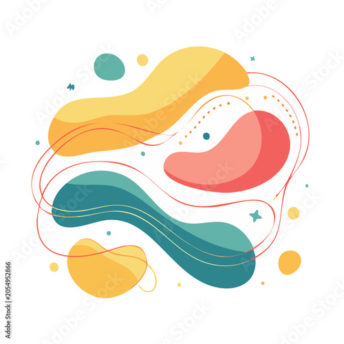 Abstract Fluid Shapes Modern Graphic Design
