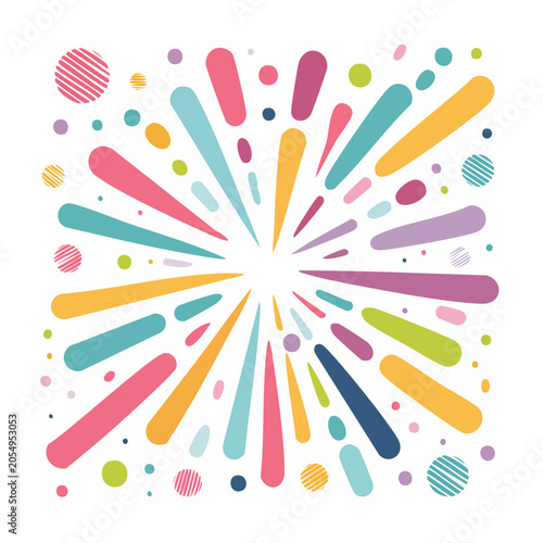 Colorful Burst Vector Illustration