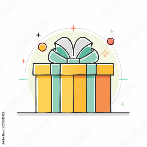 Gift Box with Ribbon and Bow