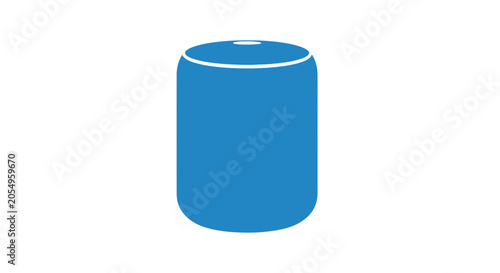 Tableau sur toile Blue Aluminum Soda Can Isolated Object.